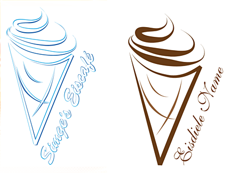 Logoentwicklung für das Eiscafé in Nürnberg - Langwasser