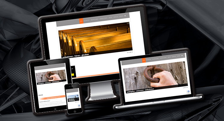 Webdesign Referenzen: Einfache, aber zugleich moderne und responsive Website für die Baptistengemeinde aus Fürth bei Nürnberg, Mittelfranken in Bayern. Modernisierung 2020 und Überarbeitung 2023