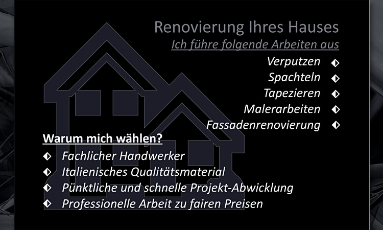 Rückseite der Visitenkarte, Design und Druck – ARWEDIS-Mediengestaltung aus Nürnberg