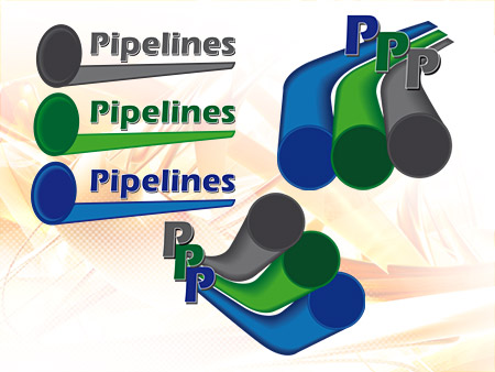 Logodesign, mehrere Entwürfe für Pipeline-Bau-Firma aus Nürnberg
