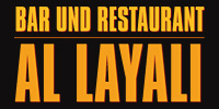 Logo Design Restaurant Al Layali Nürnberg in Schwarz Gelb und Orange